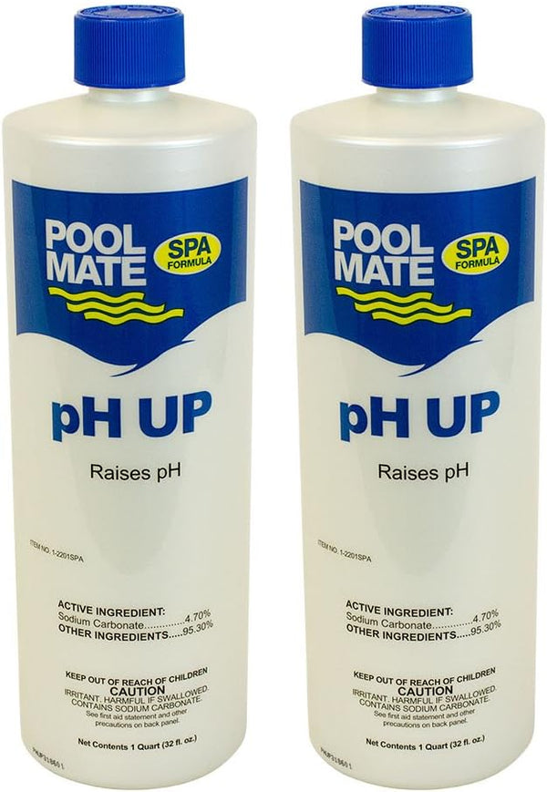 Pool Mate 1-Quart 2-Pack Premium Increase pH, Liquid pH Increaser for Hot