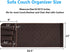 Sofa Armrest Organizer, Non-Slip Bedside Caddy Storage for Recliner Couch, 5 Pockets for Cell Phone, TV Remote