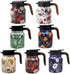 TBHAPY handle,35oz) Vintage Floral Pattern Tea Pots Built-in Infuser,Vintage Floral Teapot with Built In Infuser