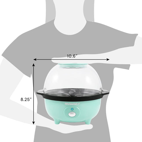Elite Gourmet EPM330M Automatic Stirring 12-cup Popcorn Maker, Hot Oil Popcorn Machine with Reversible Serving Bowl