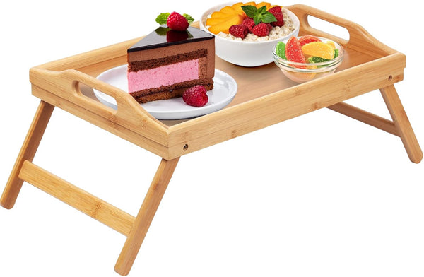 Bed Tray Table Folding Legs with Handles Breakfast Tray for Sofa Eating,Drawing,Platters