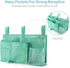 Bseash Bunk Bed Organizer, Bedside Caddy Hanging Bed Organizer Storage Bag 8 Pockets, for College Dorm Rooms Bed, Hospital Bed, Baby Bed Rails, 600D Oxford Cloth (Light Green) by Bseash