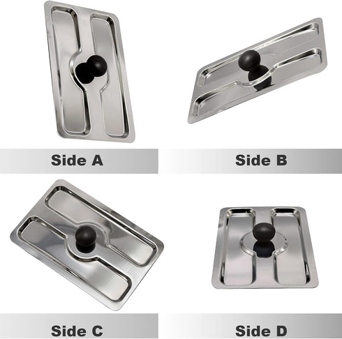 Toaster Cover, Stainless Steel Appliance Top Cover for Electric Bread Maker