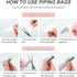 200pcs Disposable Icing Piping Bags, 12 Inch Pastry Bag for Cake Cookies Baking Decorating