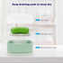 Leak Proof Travel Soap Case, Silicone Soap Container with Drainage Layer, Shatterproof Holder for Travel, Camping, Gym