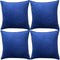 Fancy Homi 4 Packs Decorative Throw Pillow Covers 18x18 inch, Super Soft Faux Suede Square Pillow Case, Blue
