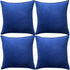 Fancy Homi 4 Packs Decorative Throw Pillow Covers 18x18 inch, Super Soft Faux Suede Square Pillow Case, Blue