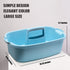 ALINK Large Plastic Shower Caddy Tote, Portable Storage Organizer with Handle for Dorm, Bathroom, Kitchen, Blue