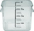 Rubbermaid Commercial Products Space Saving Square Food Storage Container, 6 Quart, Clear