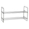 Household Essentials Stackable Two-Tier Shoe Rack, Chrome