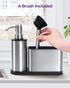 Set 3 1, Countertop ODesign Kitchen Soap Dispenser - in Stainless Steel Dish Soap Dispenser with Sponge Holder, Dish