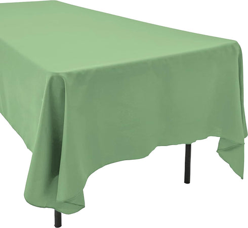 AK TRADING CO. 60 x 102-Inch Rectangular Polyester Tablecloth, Wrinkle-Resistant, Sage Party Table Cover