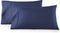 HC Collection King Pillow Cases Set of 2 - Microfiber, Extra Soft, Navy, Easy Care & Machine Washable