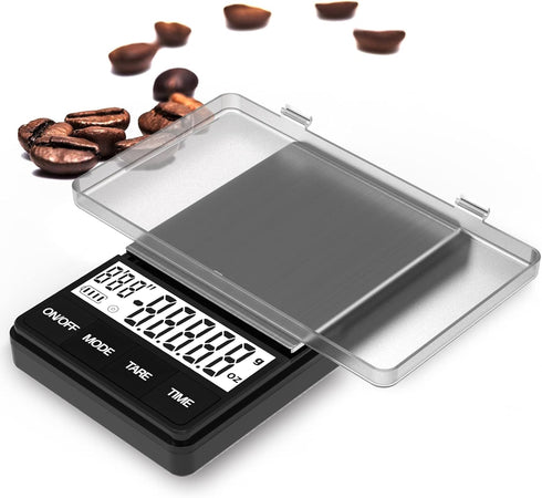 MAXUS Espresso Scale with Timer - 1000g/0.1g Drip Coffee Scale, Handy Barista Scale with Backlit LCD for Fast Reading