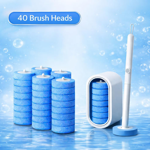 HAGOIDGSH 40 Set (1PCS40) Disposable Toilet Cleaning System with Refills, Toilet Wand Kit with Holder, Wall Mounted