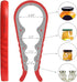 Jar Opener, 5 in 1 Multi Function Can Opener Kit with Silicone Handle, Easy to Use for Children, Elderly, Arthritis