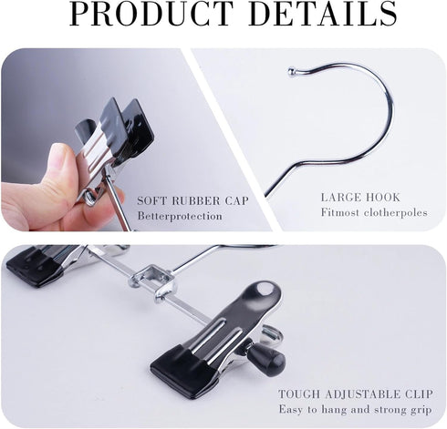 20pcs 6" Adjustable Shoe Rack Pet Baby Pants Folder Multi Functional Travel Portable Hat Heavy Duty Laundry Hooks Socks