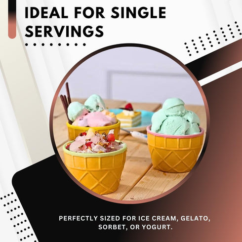 Frozen Pack 12 Green Direct Plastic Ice Cream Cups with Spoons - Sundae Dessert Bowls for Yogurt