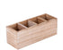 WuGeShop Wood Cutlery Caddy, Kitchen Utensil Organizer with 4 Compartments for Flatware Storage