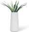 VanEnjoy 7" High Minimalist White Ceramic Vases - Home Office Decoration, Frosting Finish