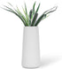 VanEnjoy 7" High Minimalist White Ceramic Vases - Home Office Decoration, Frosting Finish