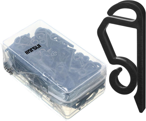 Marsui 120 Pieces Christmas Light Clips, Outdoor Gutter Hooks for Hanging String Lights (Black)