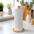 Countertop Wooden Paper Towel Holder Stand for Jumbo Roll - Stylish Kitchen Paper Rack Bathroom Towel Roll Stand