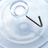 20Pcs Clear Suction Cups with Hooks, Transparent PVC Plastic Hanger Industrial Hooks for Home Decoration