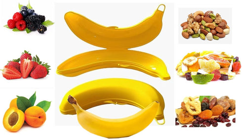 2 Pack Banana Keeper On The Go Outdoor Travel Case BPA-Free Fruit Protector Portable Banana Holder Cute Carrier Storage