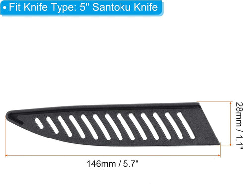 PATIKIL PP Safety Knife Cover Sleeves for 5" Utility Knife, 2 Pack Knives Edge Guard Blade Protector Universal Knife Sheath for Kitchen, Black by PATIKIL