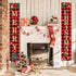 Christmas Decorations Merry Christmas Banner Decor, Happy New Year Plaid Porch Sign for Home Front Door Holiday Party