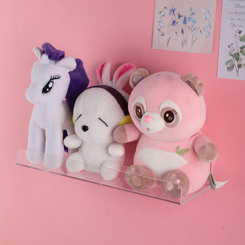 6 Pack Shelves,15 Inch Sooyee Floating Acrylic Shelves Floating Bookshelf,Funko Pop Display Shelf, Invisible Picture