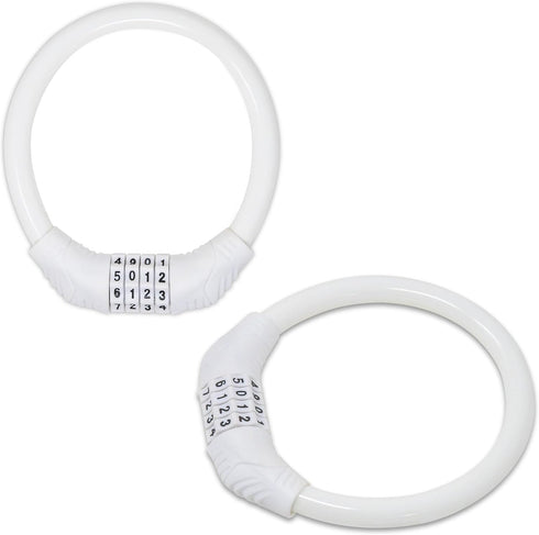 Urban August Original Fridge Lock: Multi-Functional Cable Combination Lock for French-Door Refrigerators (White)