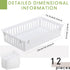 Wenqik Set of 12 Plastic Organizer Bins, 10.24 x 6.5 x 2.36 Inch Rectangular Trays for Desk Organization (White)
