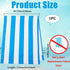 44.49x17 1.5mm GORGECRAFT Beach Sling Chair Replacement Canvas Thick Blue and White Stripes Patio Sling Chairs Cloth