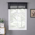 Tollpiz Sheer Valance, Linen Textured Bedroom Curtain, Light Filtering Rod Pocket Voile Valances for Living Room, Black