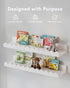 Onlysky Scalloped Shelves, Nursery Book Shelves, Floating Book Shelves for Wall, Toddler Nusery Deocr