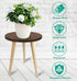 Tuohours 18IN Tall Plant Stand Holder for Indoor Planters, Mid Century Small Round Wood Table for Living Room Corner