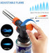 Butane Torch Kitchen Blow Lighter, Culinary Torches with Adjustable Flame for Creme Brulee, BBQ, Baking