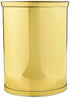Kraftware Polished Brass Colored Mylar Designer 14” Oval Wastebasket for Home & Office