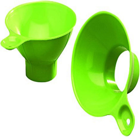 Arrow Home Products Canning Funnel, Lime - Two Pack, Large Opening for Transferring Fruits & Vegetables