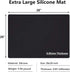 Gartful Extra Large Silicone Mats for Countertop, 28" by 20" Multipurpose Mat, Counter Table Protector, Desk Saver Pad, Placemat Nonstick Nonskid Heat-Resistant Pad, Black, 2PCS by Gartful
