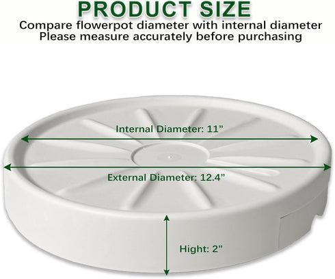 12 2 Pack Plant Caddy with Wheels and Drainage Tray Heavy Duty Rolling Planter Base & Indoor Plant Tray, Flower Pot