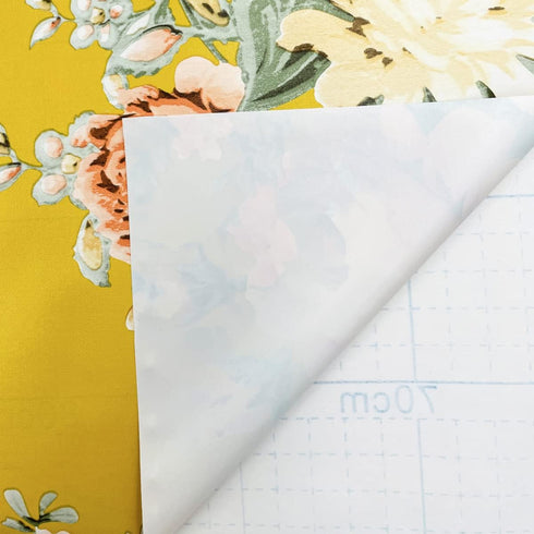 Yifely Vintage Peony Floral Shelving Paper Dark Yellow Peel & Stick Shelf Liner, 17.7 Inch by 9.8 Feet