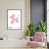 BNGFDV Retro Euphoria Canvas Wall Art, Minimalist Trendy Preppy Abstract Poster, Funky Pink Print for Girls Teen Room