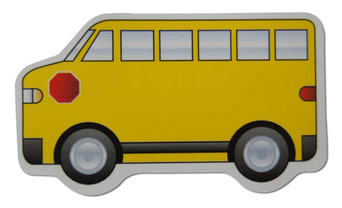 Novel Merk Yellow School Bus Truck Refrigerator Magnets Set, 12 Pieces for Teacher Decorations