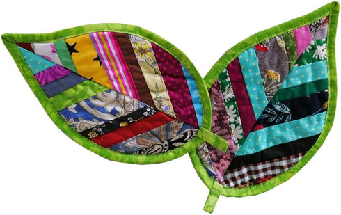 Leaves Pot Holders for Kitchen Hot Pads, 100% Cotton Set of 2 Heat Resistant for BBQ, Cooking, Baking, Grilling