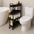 ShellKingdom 4 Tier Bathroom Storage Organizer, Toilet Paper Holder, Slim Rolling Storage