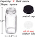 66 547 4oz Churboro Spice Jars with Labels- Glass Spice Jars with Black Metal Caps, Empty Spice Containers with Shaker