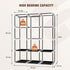 Portable Wardrobe Closet for Hanging Clothes, Free Standing Rack with Cover, 3 Hanging Rods, 6 Storage Shelves, 2 Side